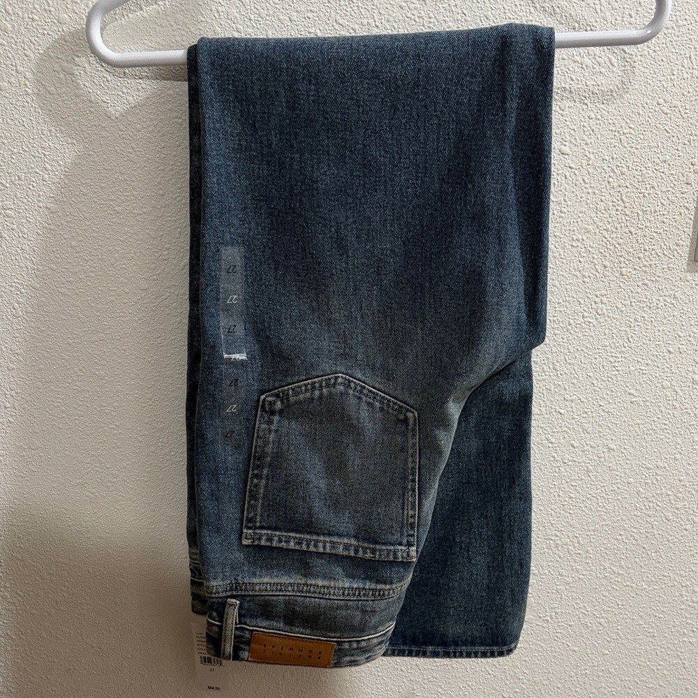 PacSun Women's Dark Blue Straight Leg Jeans